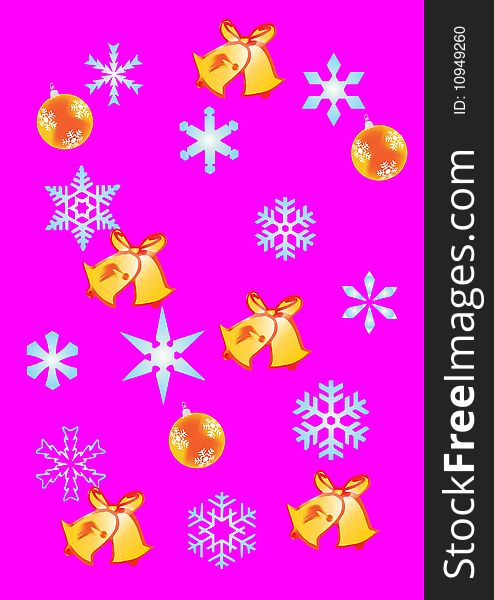 Blue snowflakes vector illustration background