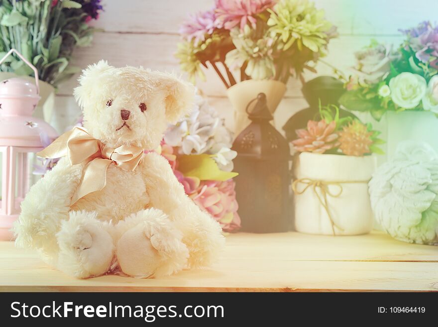 Beautiful Interior Decoration Teddy Bear With Home Related Objects