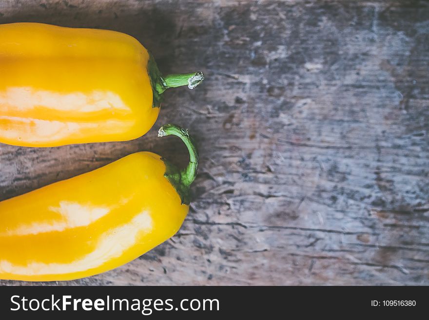 Two Yellow Chili Peppers
