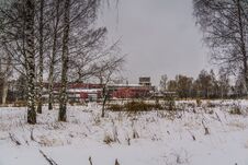 Old Factory In The Winter Royalty Free Stock Images Old Factory In The Winter Royalty Free Stock Images