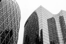 Free Greyscale Photo Of Glass Window Buildings Royalty Free Stock Photography - 109635437