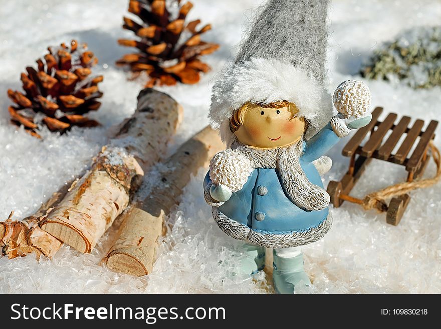Winter, Snow, Snowman, Christmas Ornament