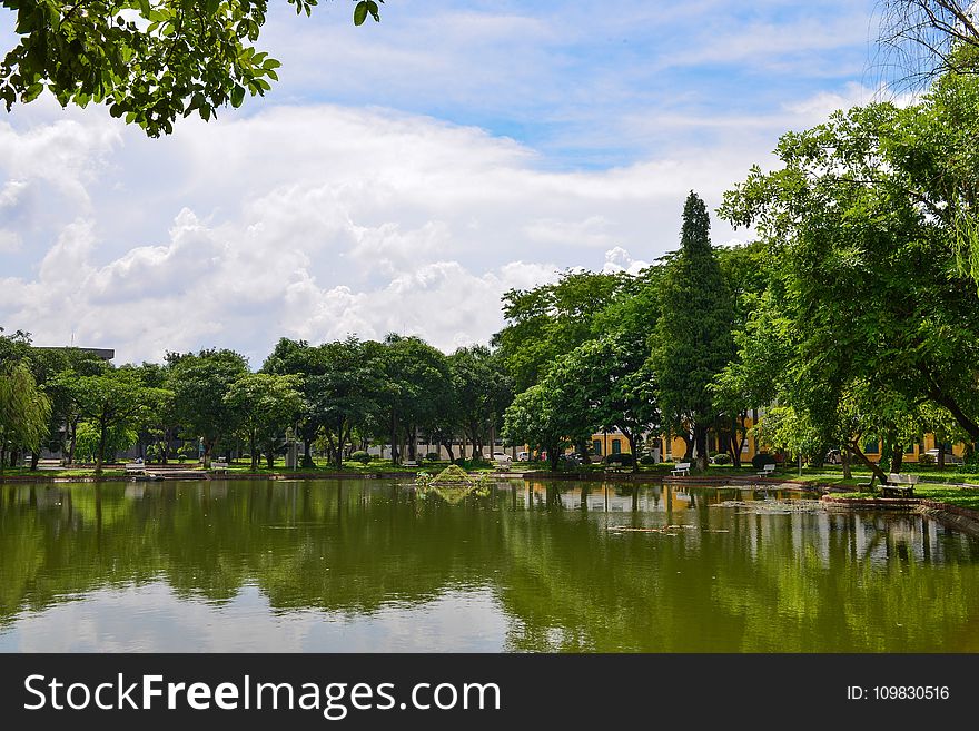 Reflection, Waterway, Water, Sky