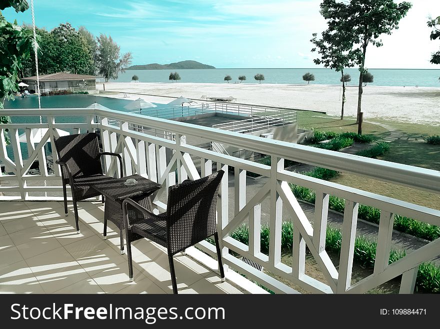Balcony, Beach, Chairs