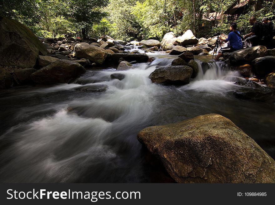 Blur, Boulders, Creek