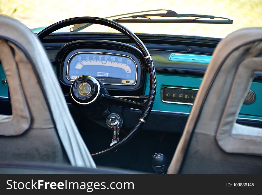 Black Car Steering Wheel