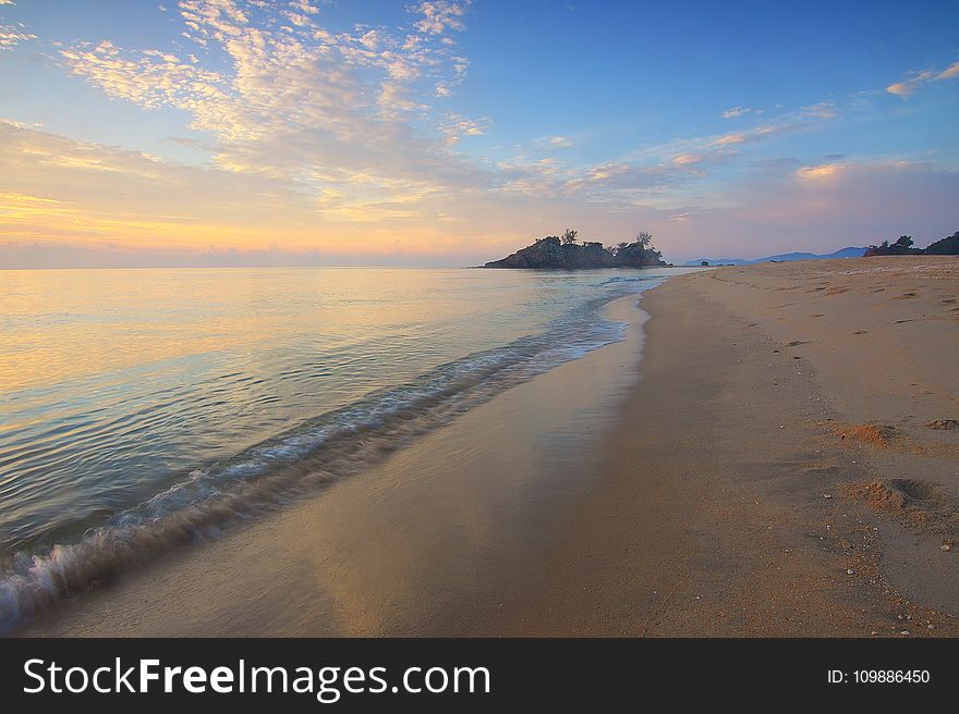 Beach, Clouds, Dawn