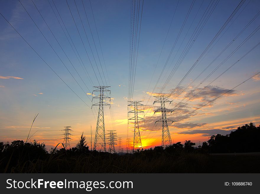 Cable, Clouds, Danger