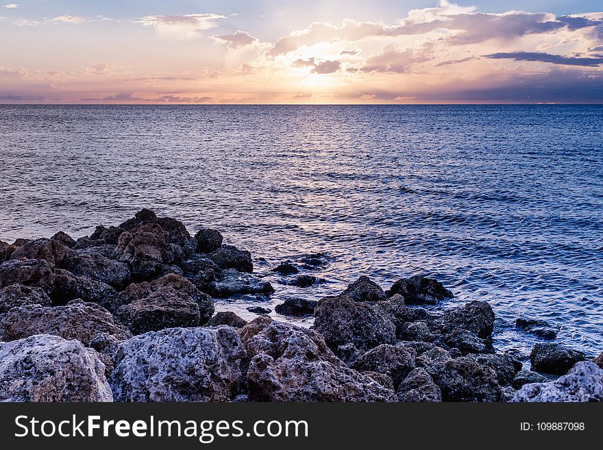 Beach, Clouds, Dawn