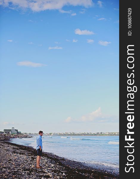 Beach, Blue, Sky