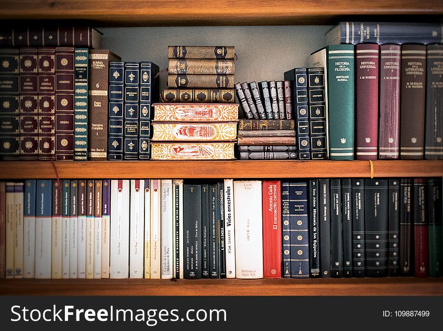 Book, Shelves, Stack