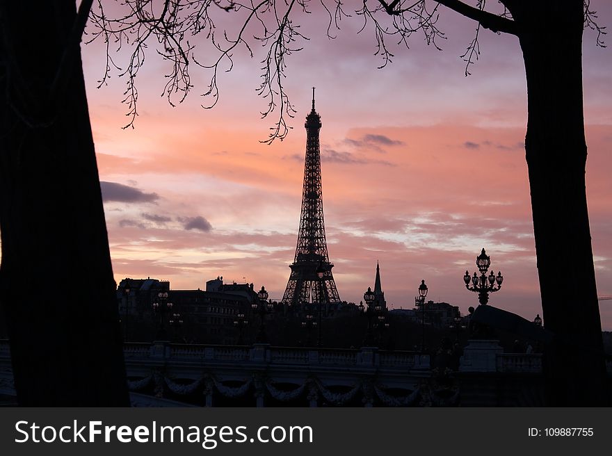 Sillhouete of Eiffel Tower
