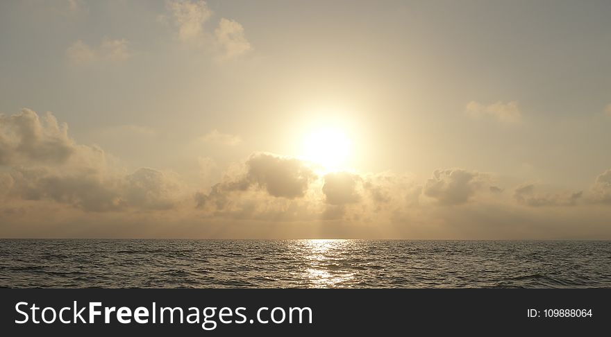 Beach, Clouds, Dawn