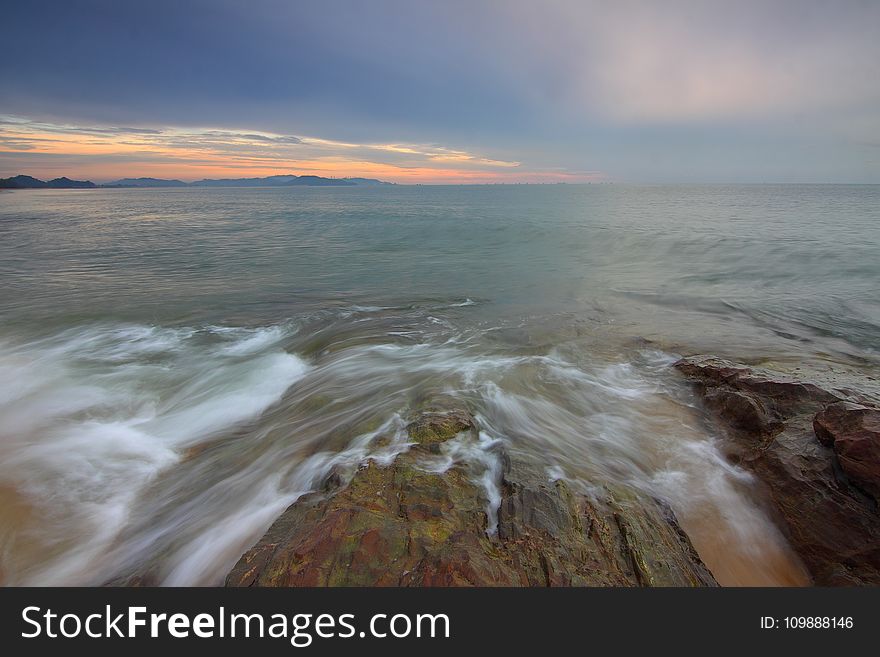 Beach, Clouds, Dawn