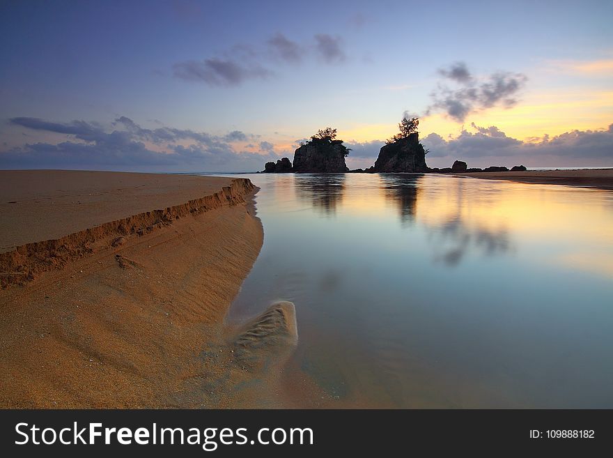 Backlit, Beach, Dawn