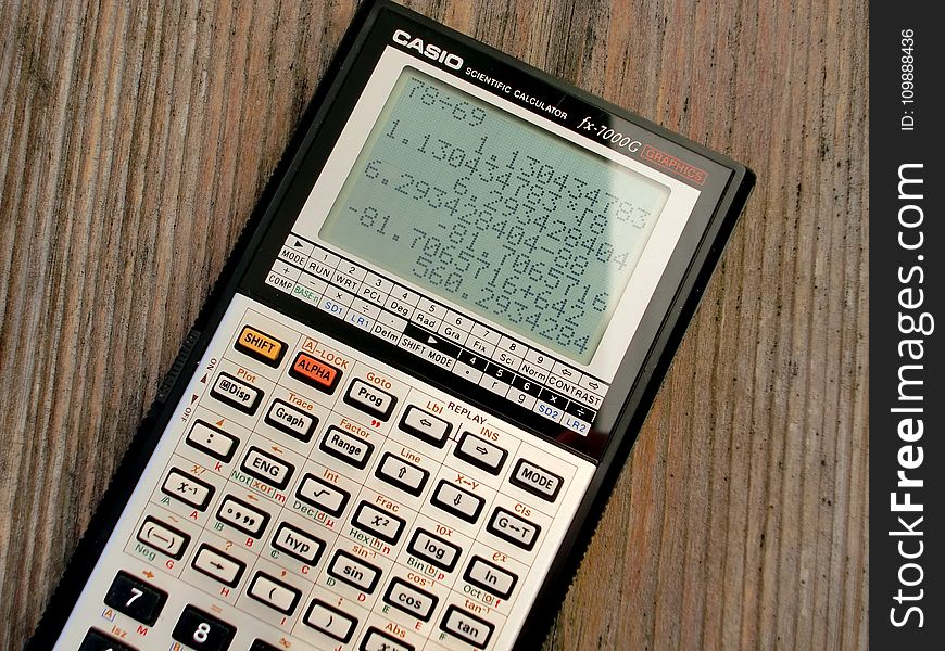 Black And Grey Casio Scientific Calculator Showing Formula