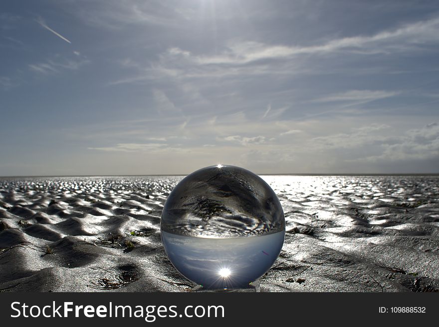 Ball, Beach, Clouds