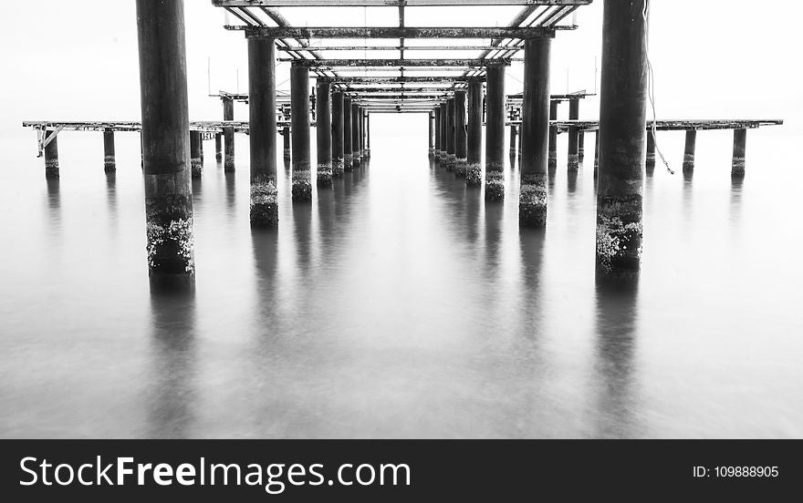 Architecture, Black-and-white, Ocean