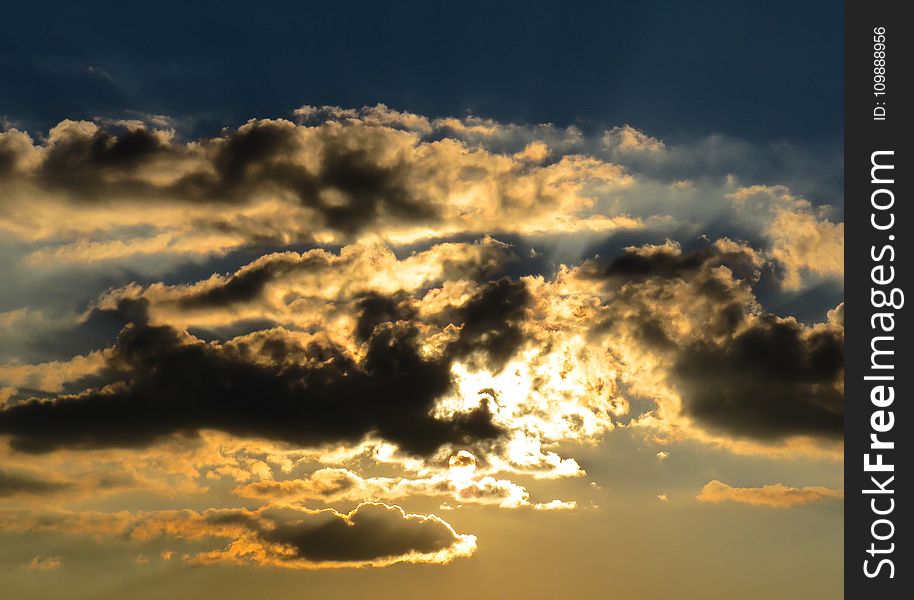 Clouds, Dramatic, Dusk