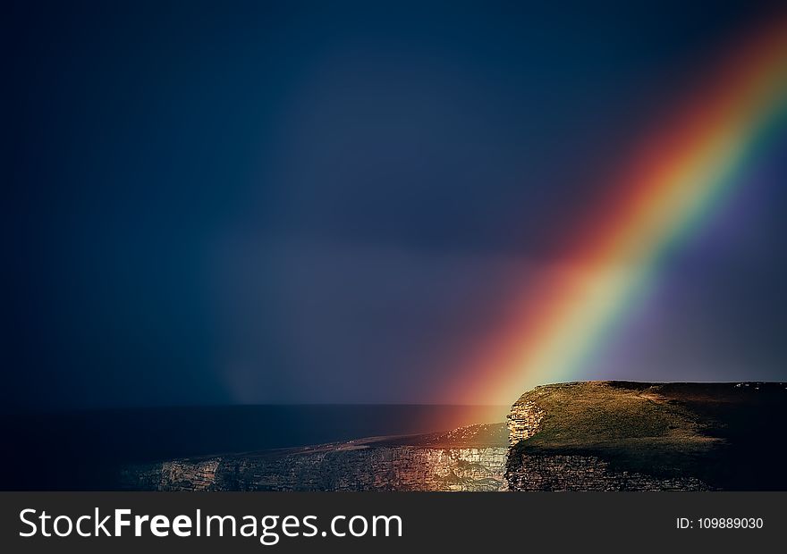 Rainbow After Sunset