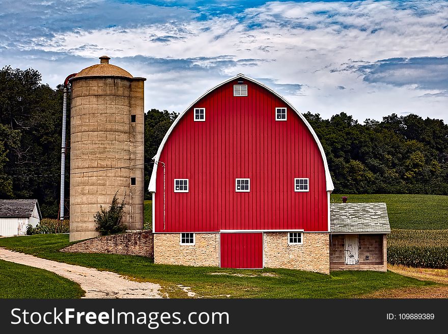 Red Built Structure Against Sky