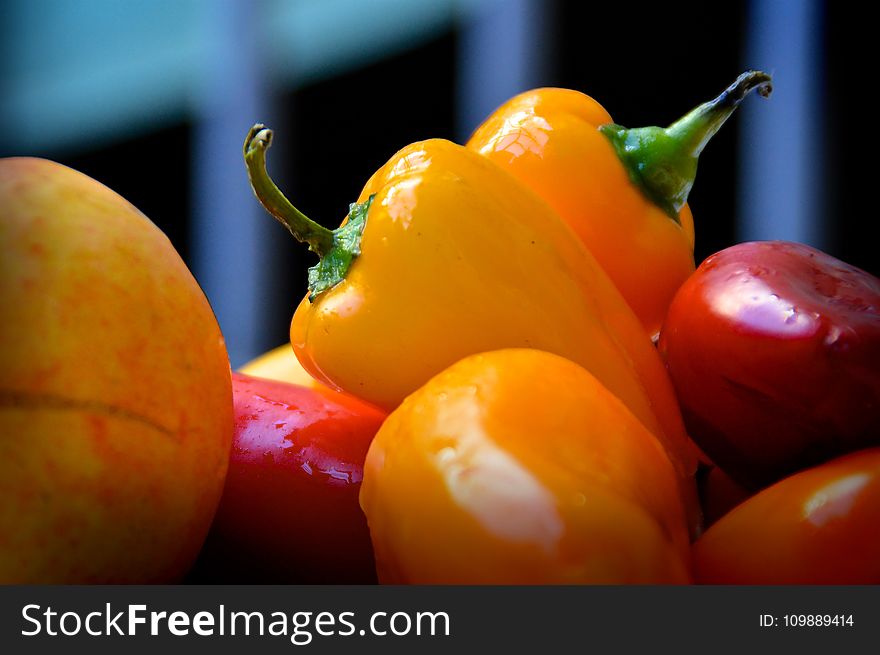 Yellow Bell Pepper in Close Up Photography