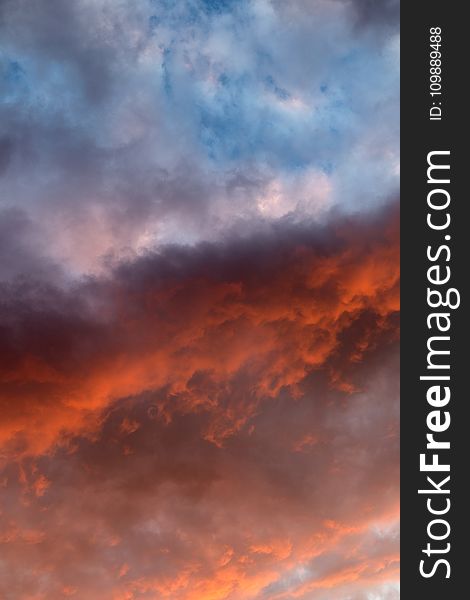 Scenic View of Dramatic Sky during Sunset