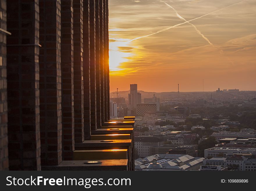 View of City at Sunset