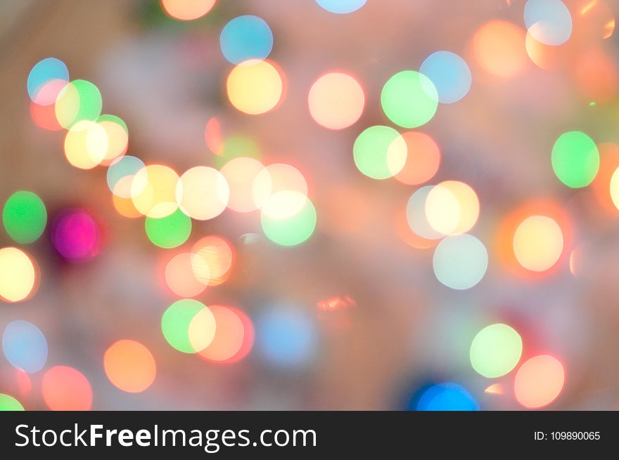 Defocused Image of Illuminated Christmas Lights