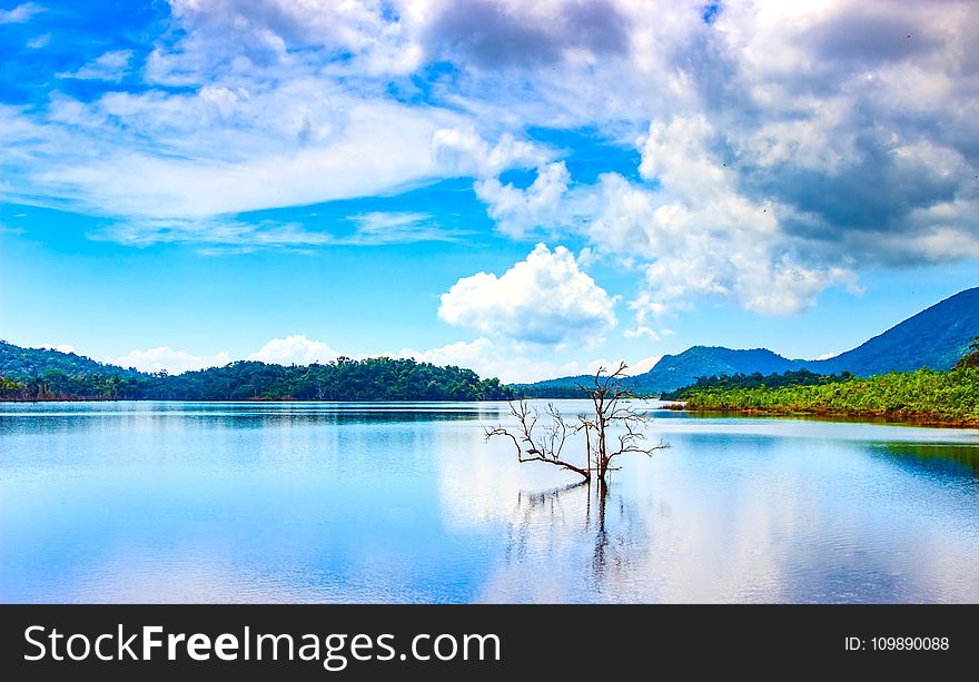 Clouds, Idyllic, Lake