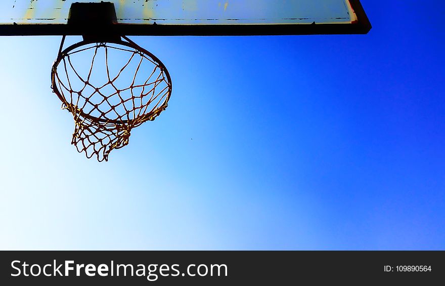 Basketball, Hoop, Blue