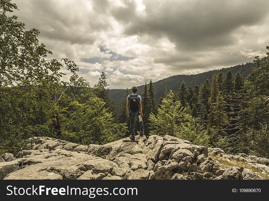 Adventure, Backpack, Clouds