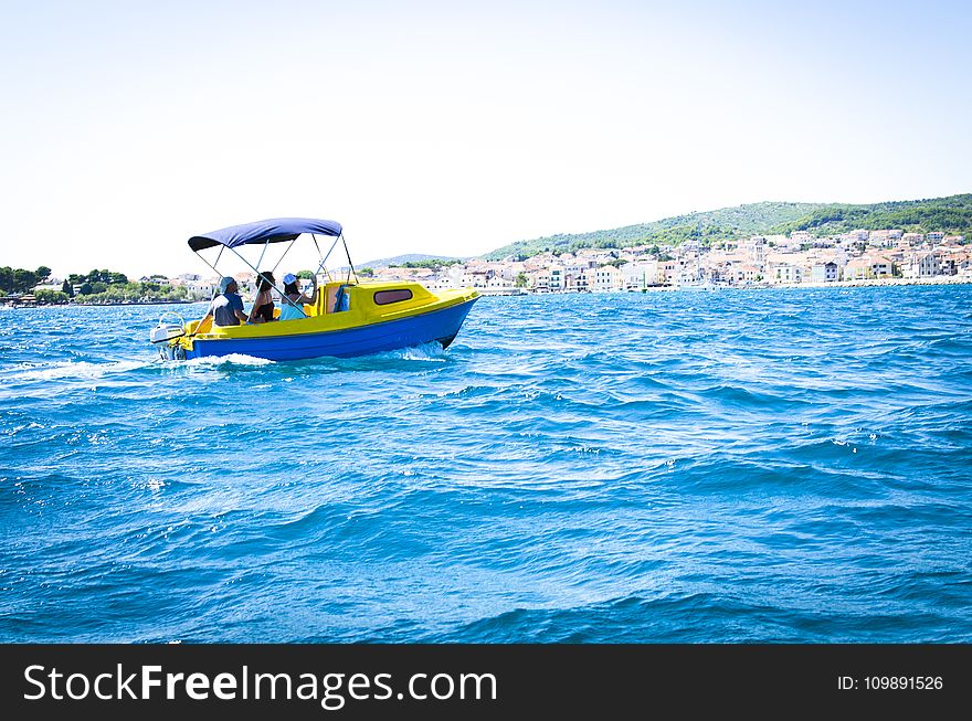 Beach, Blue, Boat