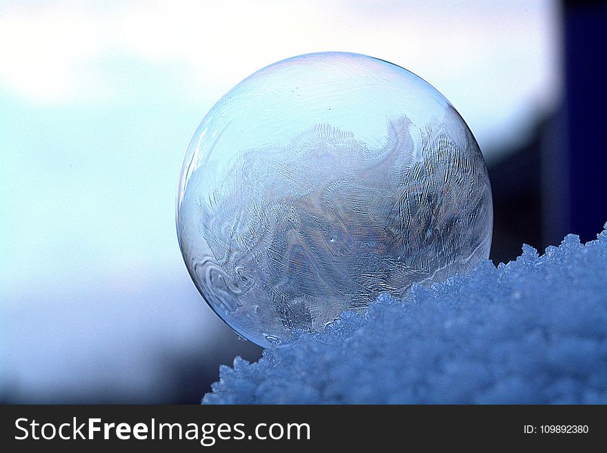 Close-up of Frozen Water