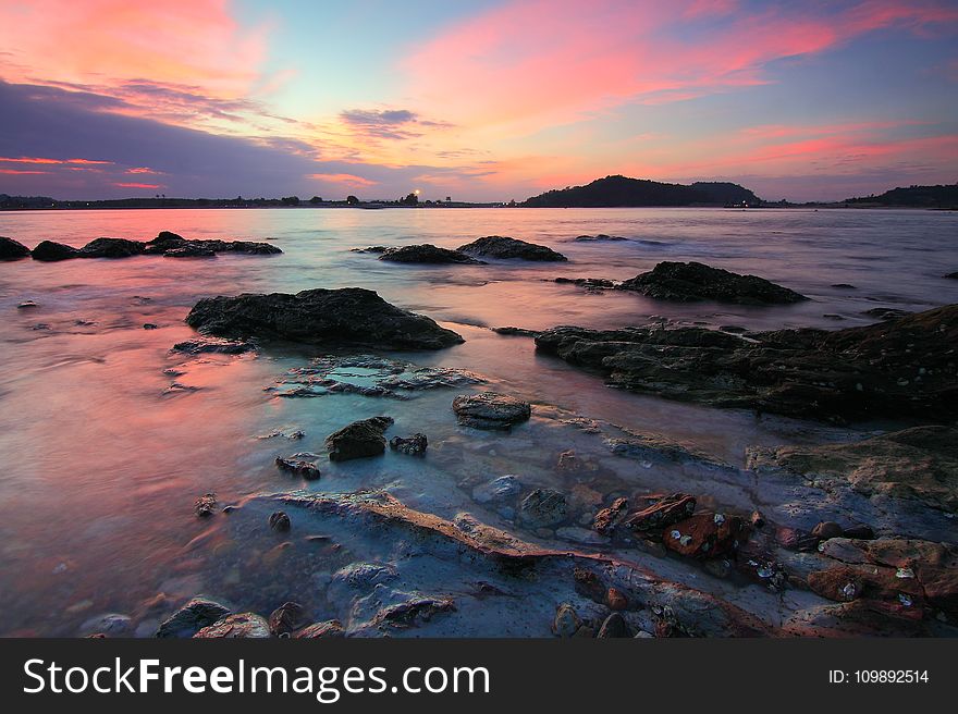 Beach, Clouds, Dawn