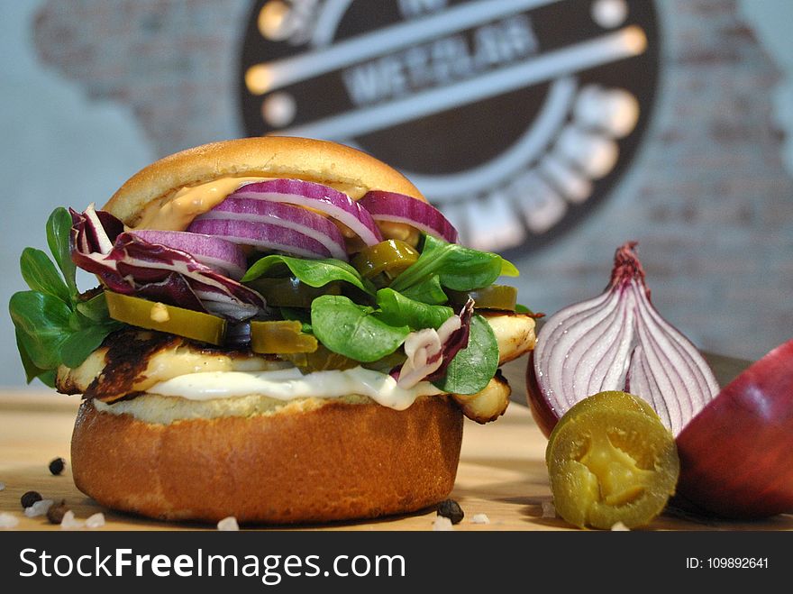 Close-up of Healthy Burger