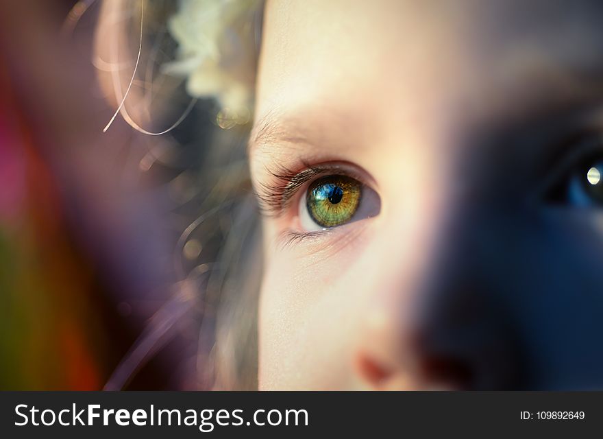 Close-up Portrait of Human Eye