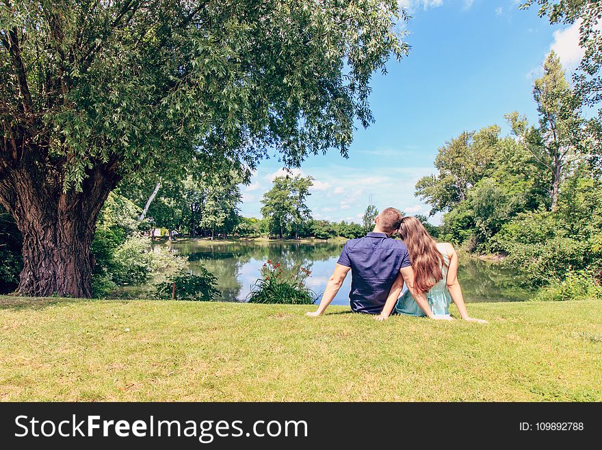 Clouds, Countryside, Couple