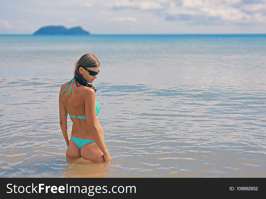 Beach, Bikini, Clouds