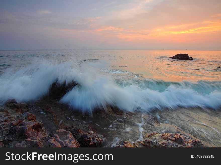 Beach, Clouds, Dawn