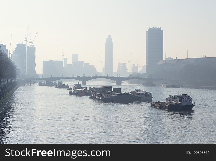 Boat, Bridge, Buildings