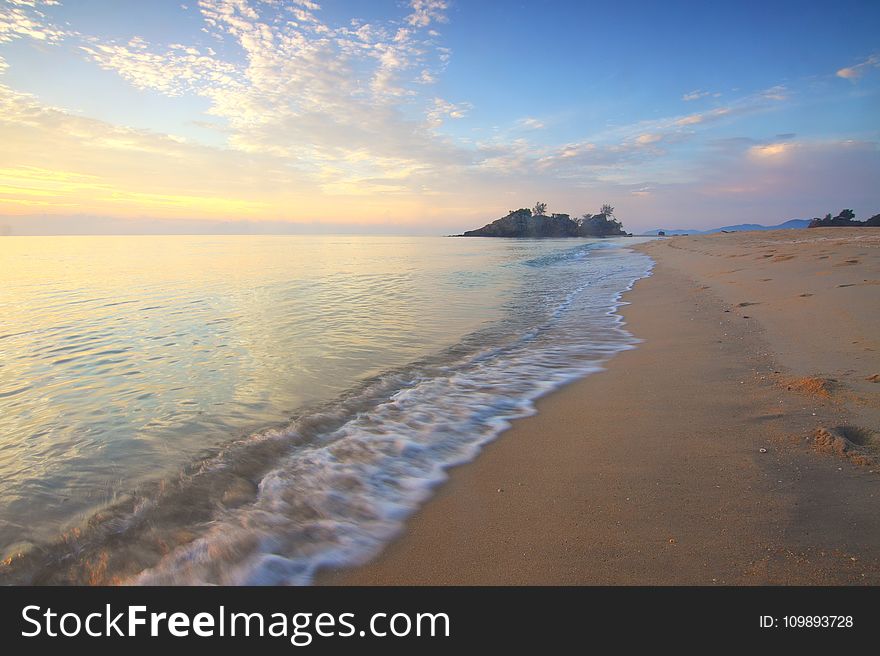 Beach, Clouds, Dawn