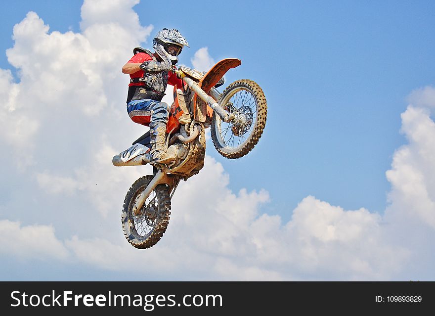 Man On A Motocross Dirt Bike