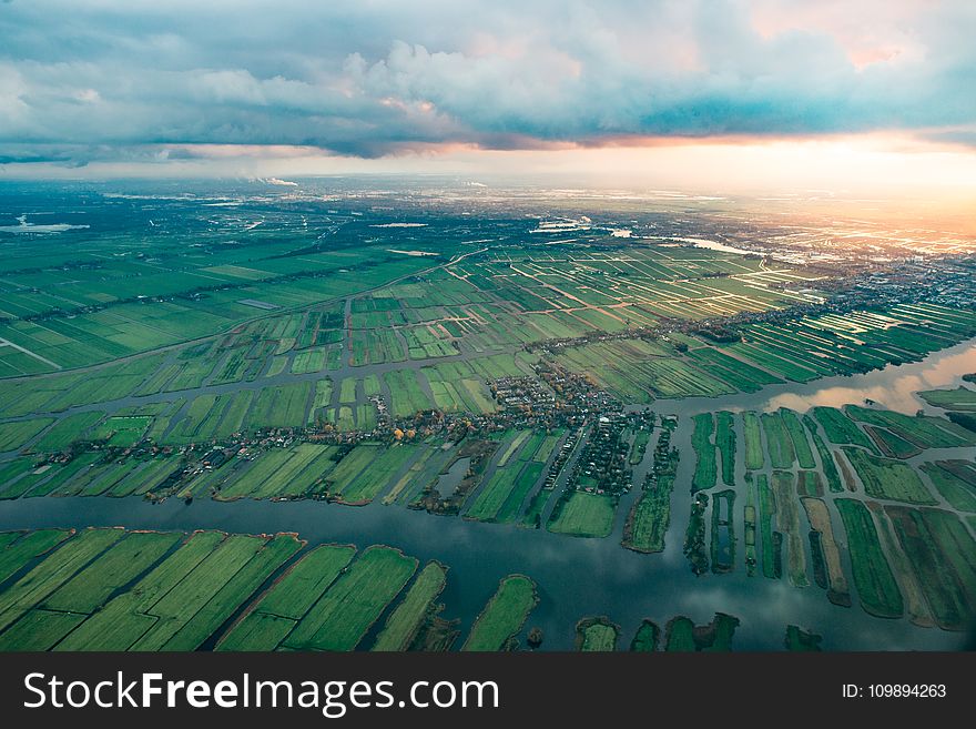 Aerial, Shot, Agriculture