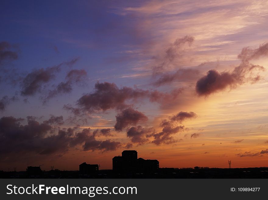 Backlit, Buildings, City