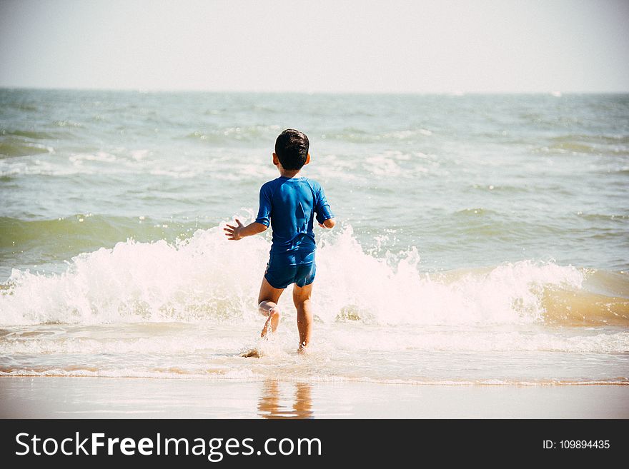 Beach, Boy, Child