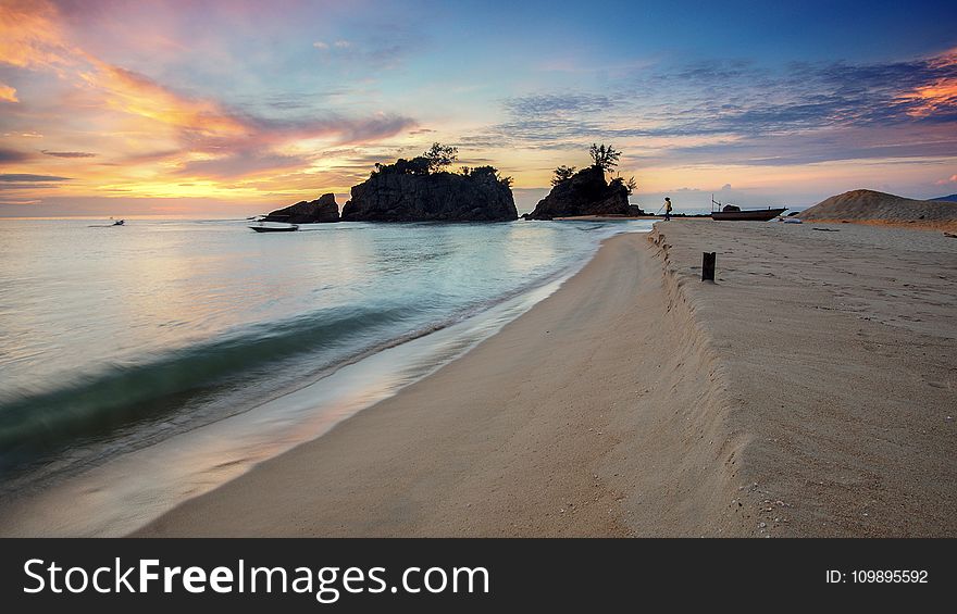 Beach, Beautiful, Boat