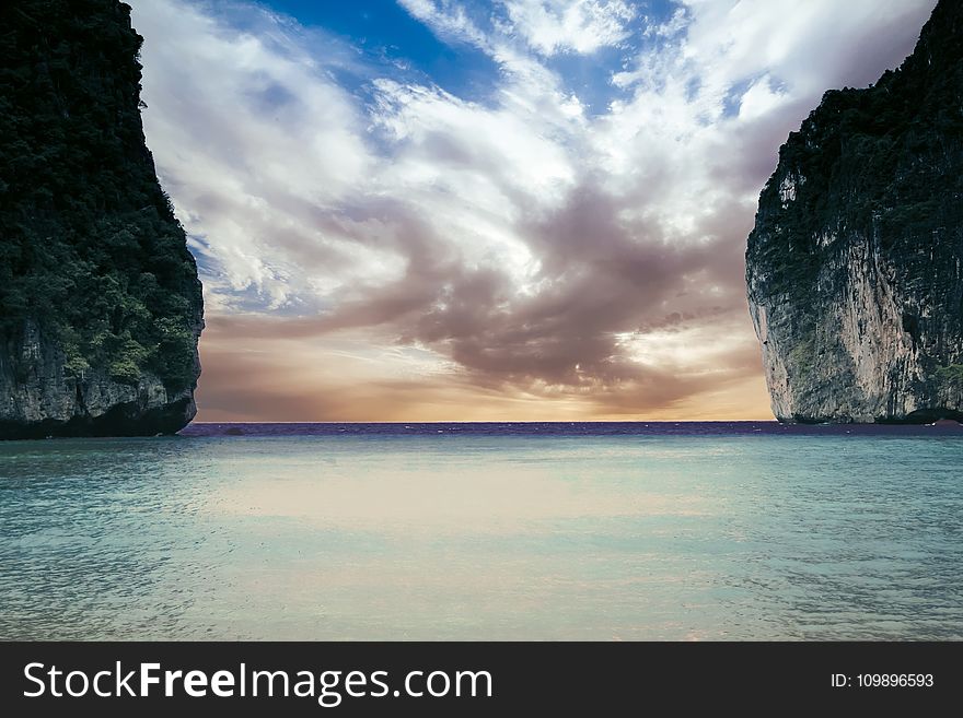 Calm, Cliffs, Clouds