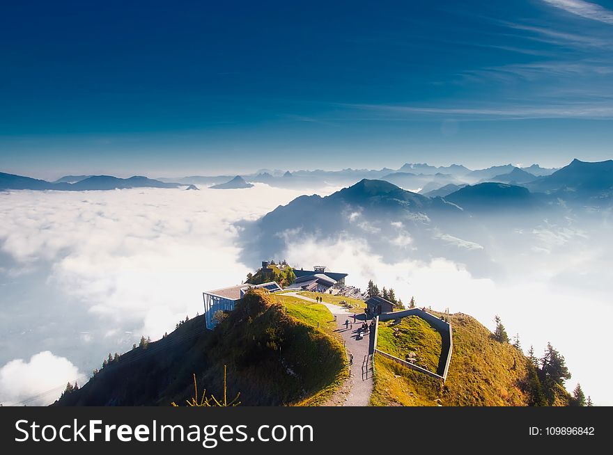 Alps, Clouds, Daylight