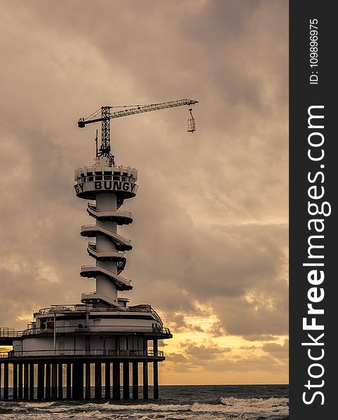 Architecture, Beach, Clouds